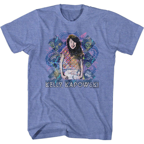 SAVED BY THE BELL RETRO KAPOWSKI S T-Shirt in Light BLUE Heather