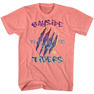 SAVED BY THE BELL RETRO BAYSIDE S T-Shirt in Coral SILK
