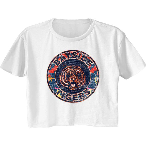 SAVED BY THE BELL 80S LOGO LADIES FESTIVAL CALI S T-Shirt in White
