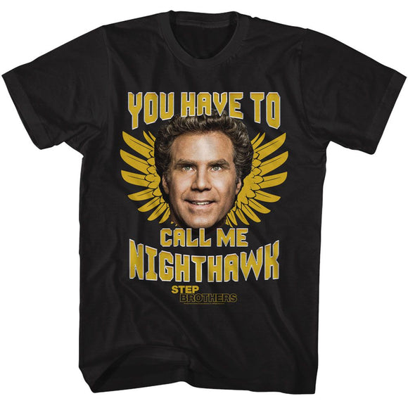 STEP BROTHERS NIGHTHAWK S T-Shirt in Black
