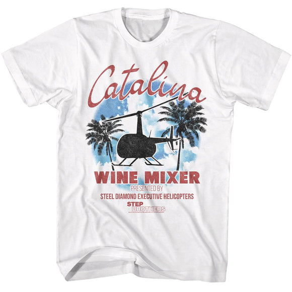 STEP BROTHERS CATALINA WINE MIXER S T-Shirt in White