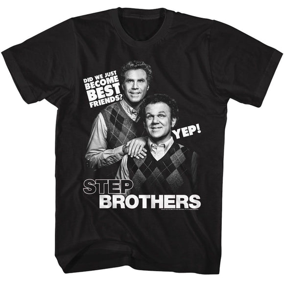 STEP BROTHERS BEST FRIENDS QUOTE S T-Shirt in Black