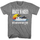 STEP BROTHERS BOAT WITH SAUCY GALS S T-Shirt in Graphite Heather