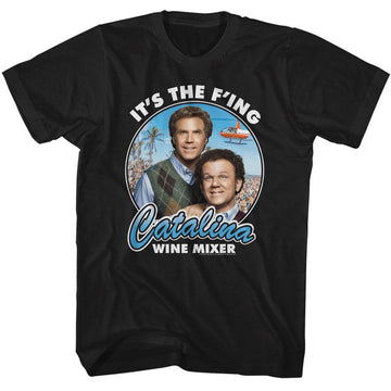 STEP BROTHERS F ING WINE MIXER S T-Shirt in Black