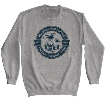 STEP BROTHERS CATALINA WINE MIXER CIRCLE GRAPHITE HEATHER T-Shirt in Graphite Heather