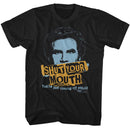 STEP BROTHERS SHUT YOUR MOUTH S T-Shirt in Black