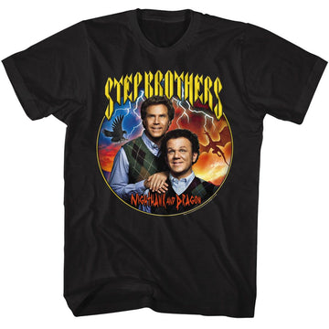 STEP BROTHERS NIGHTHAWK AND DRAGON S T-Shirt in Black
