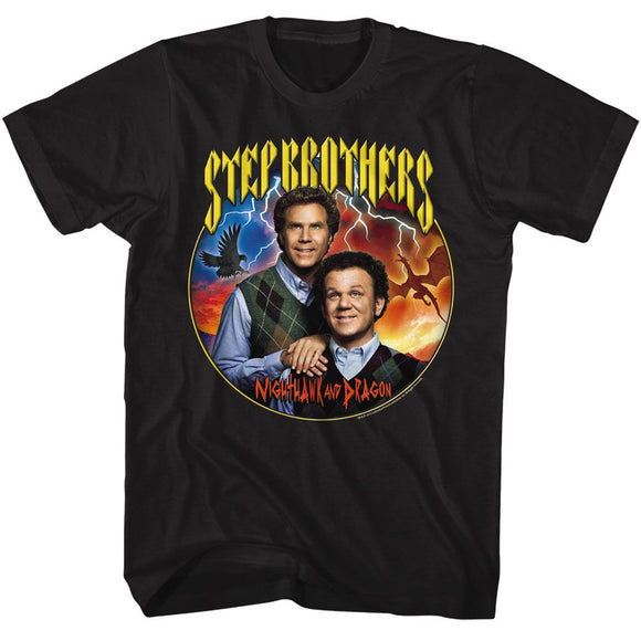 STEP BROTHERS NIGHTHAWK AND DRAGON S T-Shirt in Black