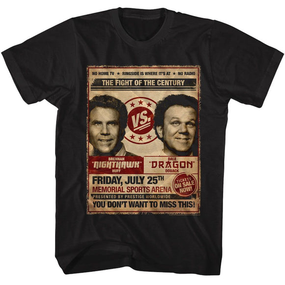STEP BROTHERS FIGHT POSTER S T-Shirt in Black