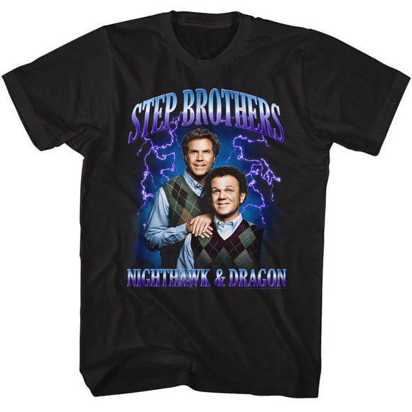 STEP BROTHERS LIGHTNING GRADIENT S T-Shirt in Black