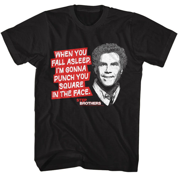 STEP BROTHERS SQUARE IN THE FACE S T-Shirt in Black