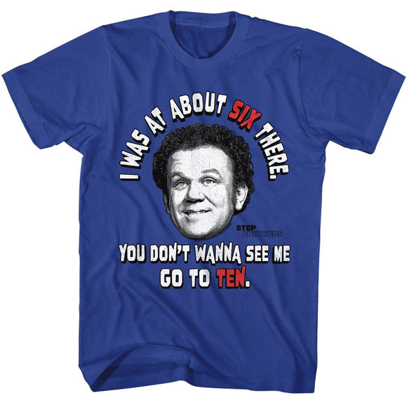 STEP BROTHERS GO TO TEN S T-Shirt in Royal