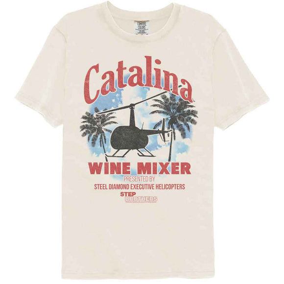 STEP BROTHERS SKY PALM TREES WINE MIXER COMFORT COLOR S T-Shirt in Ivory