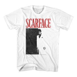 SCARFACE BLACK AND RED S T-Shirt in White