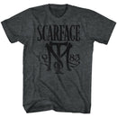 SCARFACE SYMBOL S T-Shirt in Black Heather