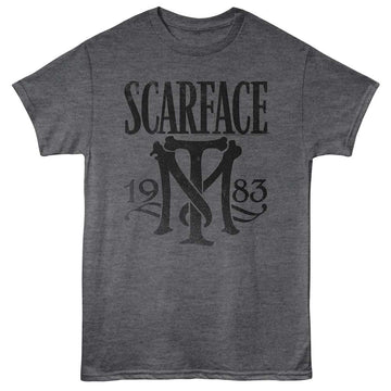 SCARFACE SYMBOL S T-Shirt in Heather Charcoal