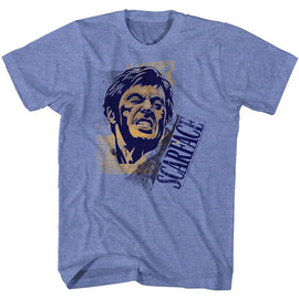 SCARFACE SAY CHEESE S T-Shirt in Light BLUE Heather