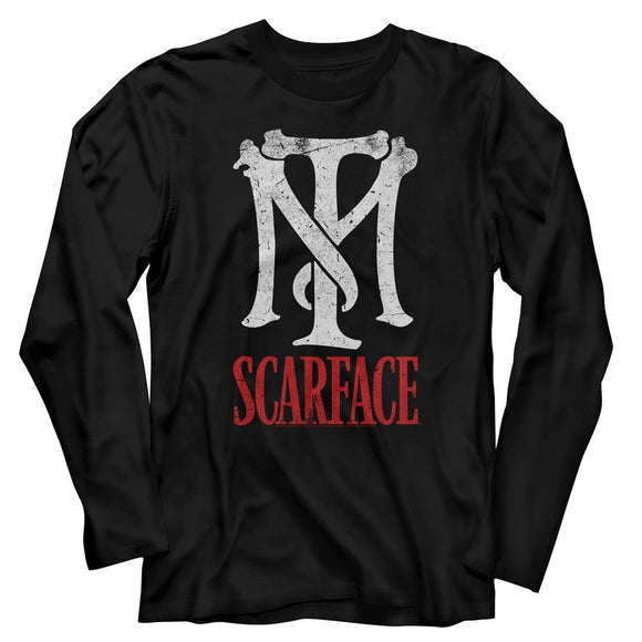 SCARFACE TM L/S S T-Shirt in Black