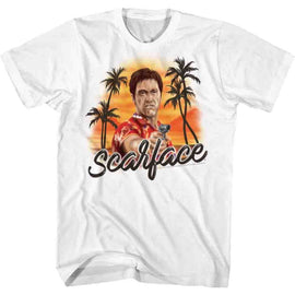 SCARFACE AIRBRUSH S T-Shirt in White