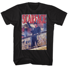 SCARFACE RAILING SHOT S T-Shirt in Black