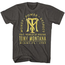 SCARFACE GOLD TEXT S T-Shirt in Smoke