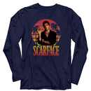 SCARFACE MIAMI SUNSET L/S S T-Shirt in NAVY