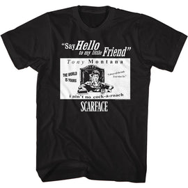 SCARFACE SF QUOTES S T-Shirt in Black