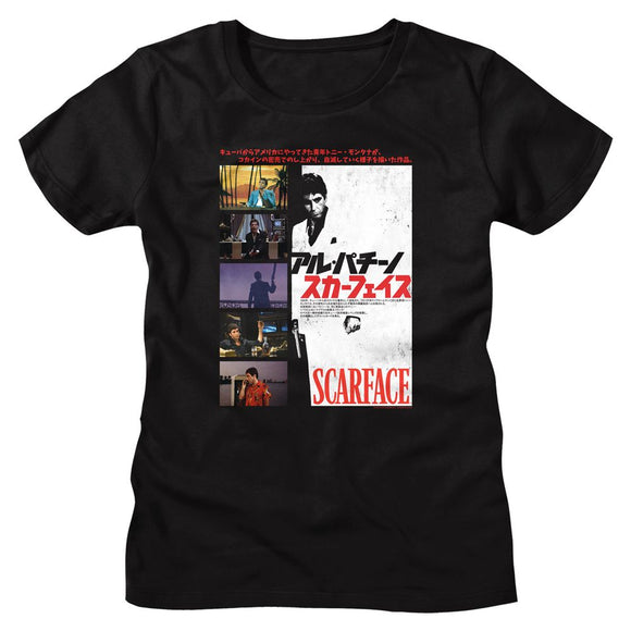 SCARFACE JPN COVER LADIES S T-Shirt in Black