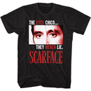 SCARFACE THE EYES NEVER LIE S T-Shirt in Black