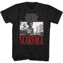 SCARFACE AMERICAN DREAM QUOTE S T-Shirt in Black