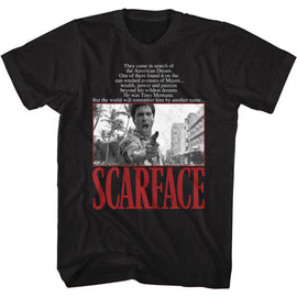 SCARFACE AMERICAN DREAM QUOTE S T-Shirt in Black