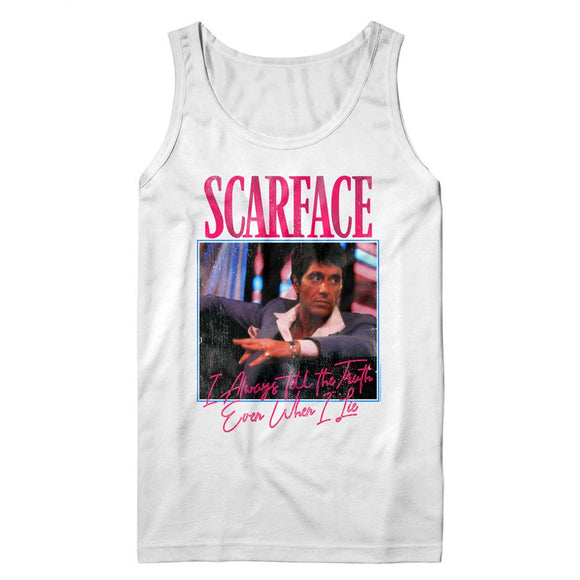 SCARFACE EVEN WHEN I LIE TANK S T-Shirt in White