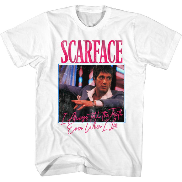 SCARFACE EVEN WHEN I LIE S T-Shirt in White