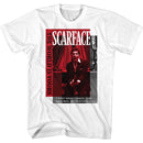 SCARFACE SCARLET BOX OVERLAY S T-Shirt in White