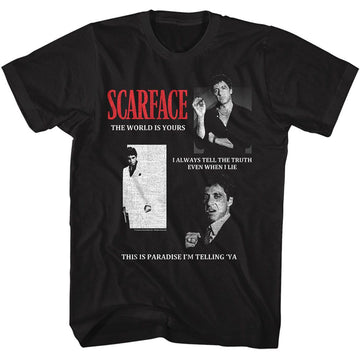 SCARFACE COLLAGE S T-Shirt in Black