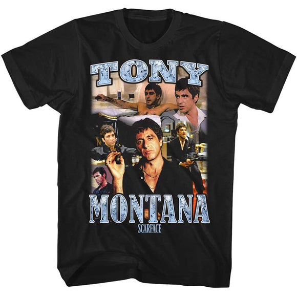 SCARFACE COLLAGE S T-Shirt in Black
