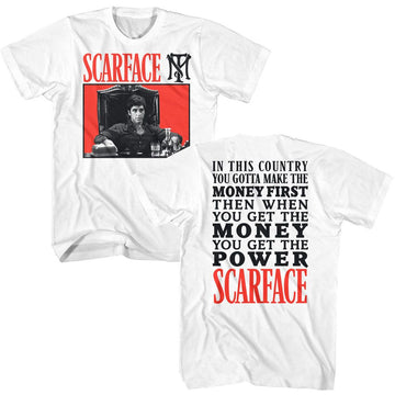 SCARFACE MY WORD AND MY S ***F&B*** T-Shirt in White