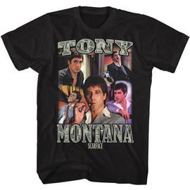 SCARFACE COLLAGE 2 S T-Shirt in Black