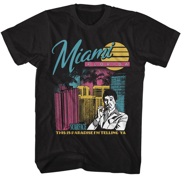 SCARFACE MIAMI FLORIDA S T-Shirt in Black