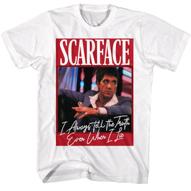 SCARFACE EVEN WHEN I LIE S T-Shirt in White