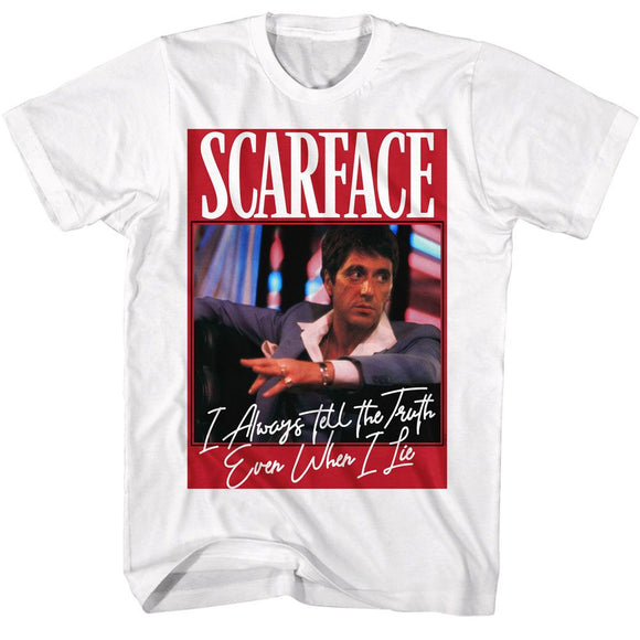 SCARFACE EVEN WHEN I LIE S T-Shirt in White