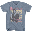 SCARFACE THE WORLD IS YOURS VINTAGE S T-Shirt in Indigo Heather