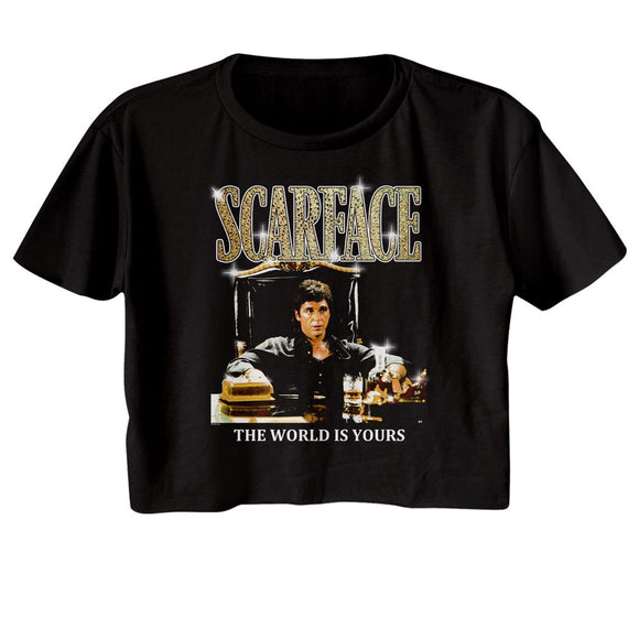 SCARFACE GOLD LOGO LADIES FESTIVAL CALI S T-Shirt in Black