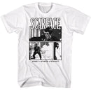 SCARFACE COMIC BACKGROUND S T-Shirt in White