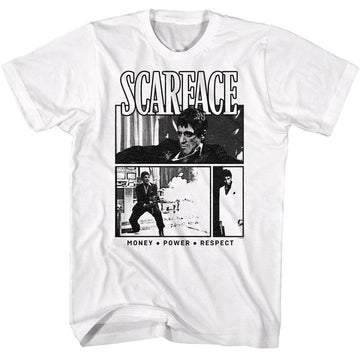SCARFACE COMIC BACKGROUND S T-Shirt in White