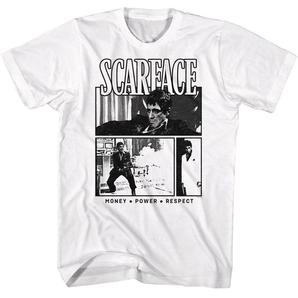 SCARFACE COMIC BACKGROUND S T-Shirt in White