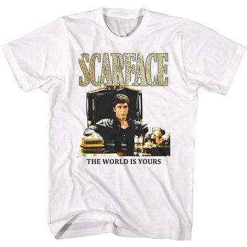 SCARFACE DESK SIT S T-Shirt in White