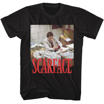 SCARFACE MONEY STACKS S T-Shirt in Black