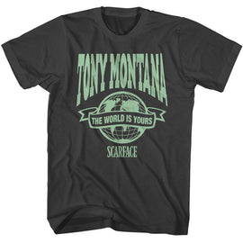 SCARFACE BANNER GLOBE S T-Shirt in Smoke