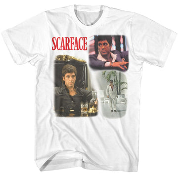 SCARFACE WORLD IS YOURS COLLAGE COLOR S T-Shirt in White